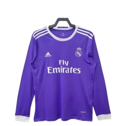 Camiseta Real Madrid Retro 2016-17 Segunda Hombre Manga Larga